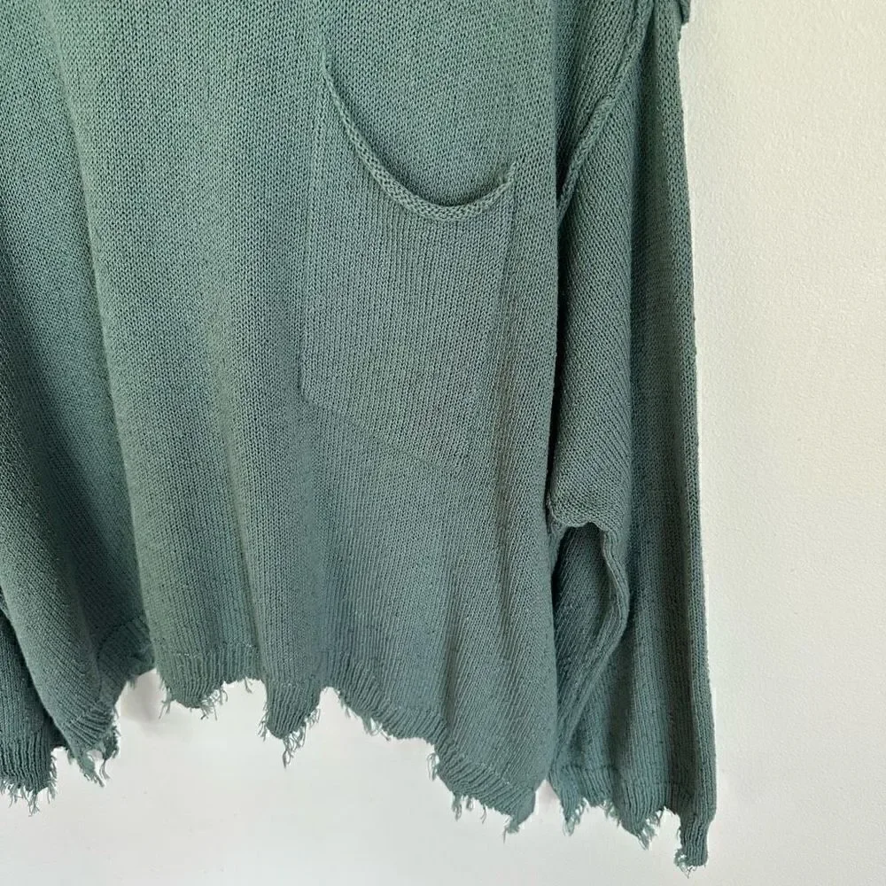 Fantastic Fawn Oversized Chewed Hem Hooded Sweater